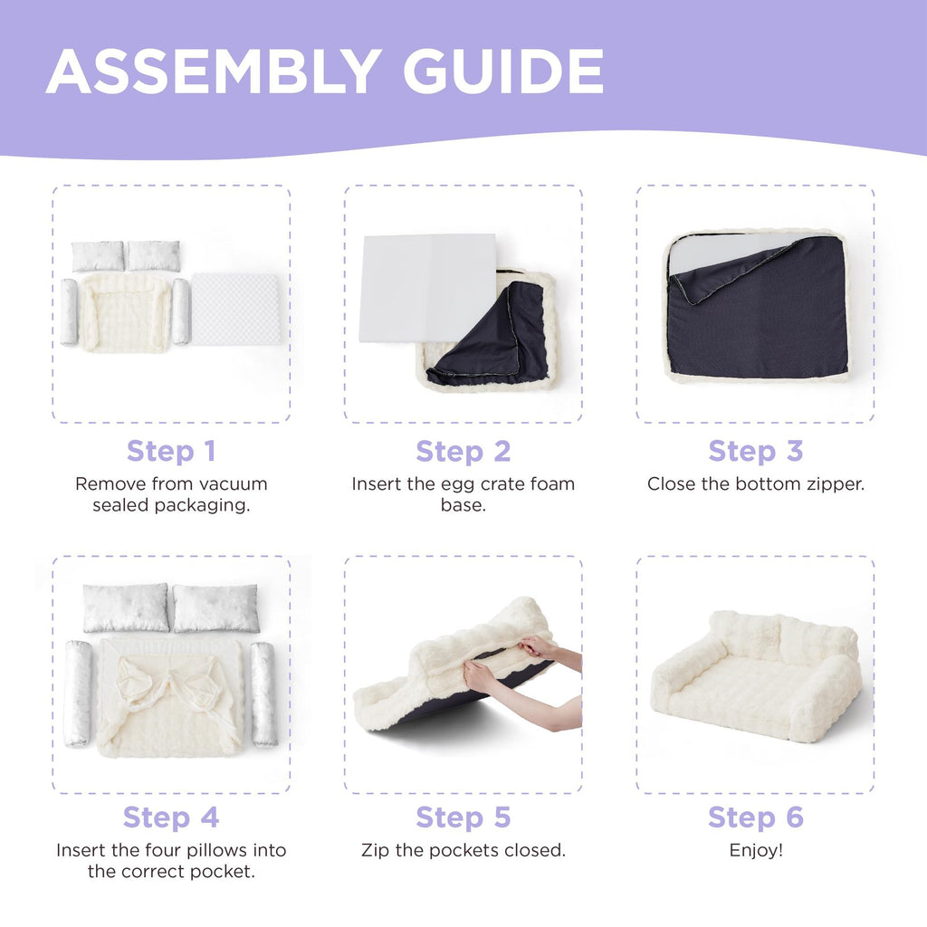 Amazon Hot-Selling Pet Sofa Small Rabbit Fur Removable Washable Dog Sofa Bed Mat Cat Bed Dog Bed Sofa Bed Sleeping Pad