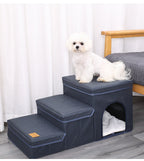 Amazon Cross-Border New Pet Stairs Steps Cat Dog Climbing Foldable Collapsible Dog Stairs Pet Supplies