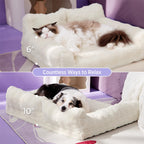 Amazon Hot-Selling Pet Sofa Small Rabbit Fur Removable Washable Dog Sofa Bed Mat Cat Bed Dog Bed Sofa Bed Sleeping Pad