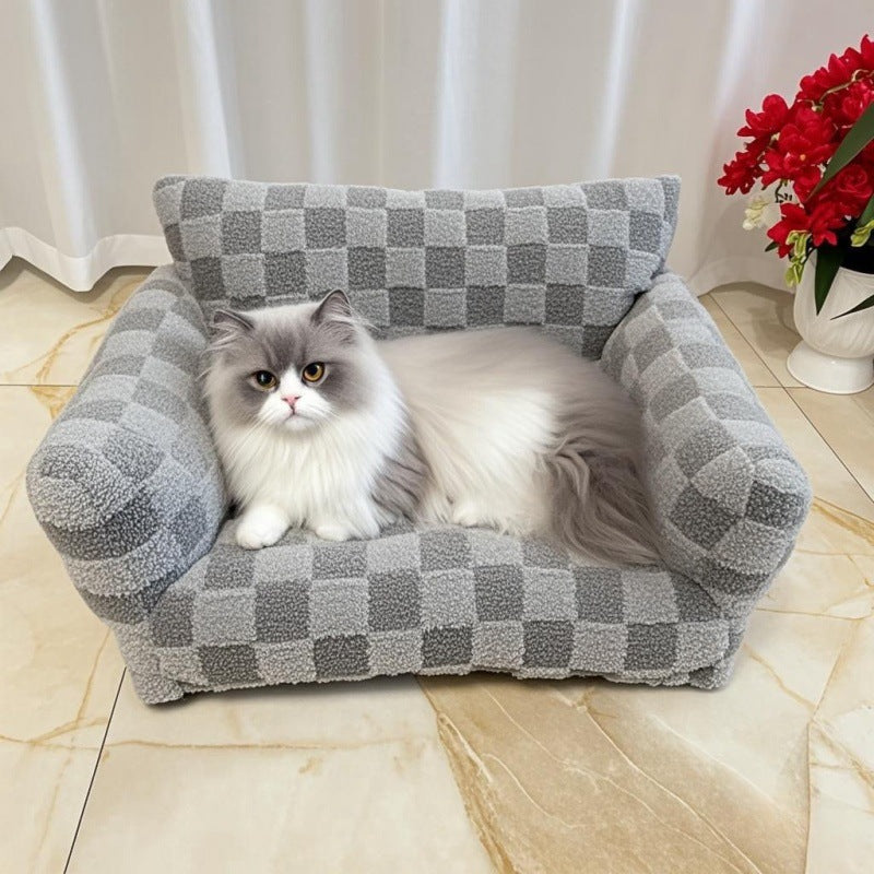 New Pet Sofa Pet Supplies Nest Amazon Hot-Selling Pet Cat Dog Nest Four Seasons Warm Plush Pet Nest