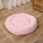 Pet Bed Rose Flower Pet Supplies Amazon Hot-Selling Winter Warm Mat Rose Short Plush Dog Bed Cat Bed