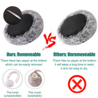 Plush Dog Bed Plush Dog Bed Crystal Velvet Warm Round Half Pack Cat Nest Deep Sleep Plush Round Nest Cat Bed