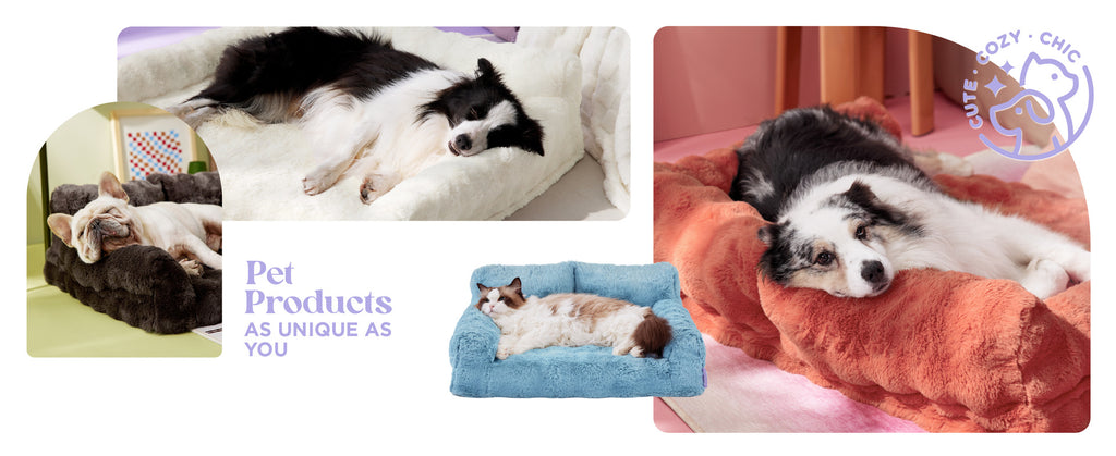 Amazon Hot-Selling Pet Sofa Small Rabbit Fur Removable Washable Dog Sofa Bed Mat Cat Bed Dog Bed Sofa Bed Sleeping Pad