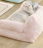 Amazon Hot-Selling Pet Sofa Small Rabbit Fur Removable Washable Dog Sofa Bed Mat Cat Bed Dog Bed Sofa Bed Sleeping Pad