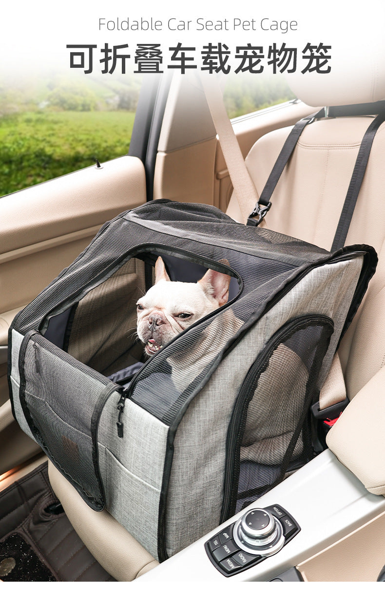 Pet Seat Cushion for Cats and Dogs, Mesh Pet Carrier, Dog Car Mat, Travel Car Breathable Car Bag