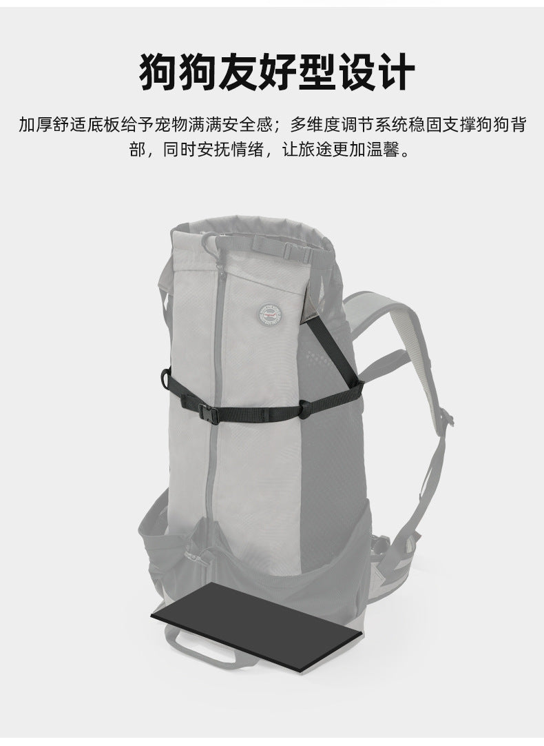 Portable Breathable Dog Backpack Scratch-Resistant Pet Bag Outdoor Pet Backpack Foldable Breathable Medium and Large Dog Bag