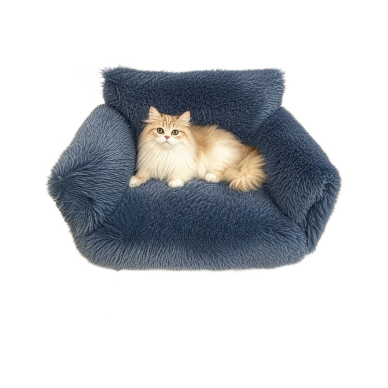 Cross-Border Hot Sale Dog House Cat House All-Season Universal Removable Washable Winter Cat House Warm Cat Sofa Pet House Mat Cat Bed