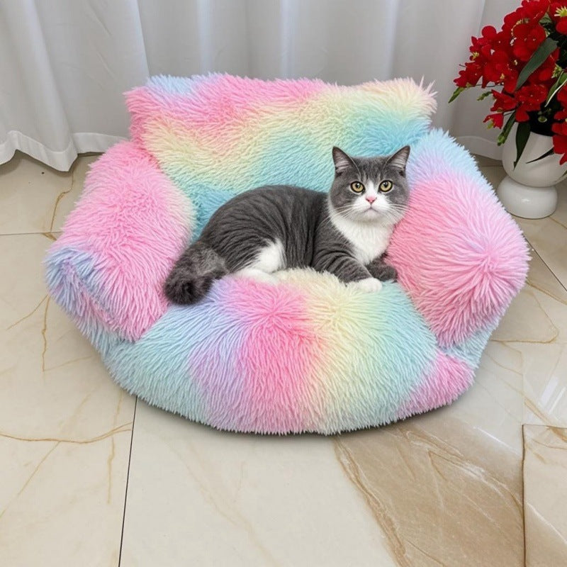 Cross-Border Hot Sale Dog House Cat House All-Season Universal Removable Washable Winter Cat House Warm Cat Sofa Pet House Mat Cat Bed