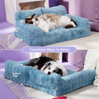 Amazon Hot-Selling Pet Sofa Small Rabbit Fur Removable Washable Dog Sofa Bed Mat Cat Bed Dog Bed Sofa Bed Sleeping Pad