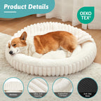 Cross-Border Hot-Selling Round Plush Dog Bed Cat Bed Thickened Warm Pet Bed for Cats and Small Dogs Machine Washable