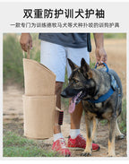 Pet Dog Training Anti-Bite Gloves, Thickened Dog Bite Protection, Trainer Anti-Snap, Anti-Tear, with Handle, Detachable Sleeves