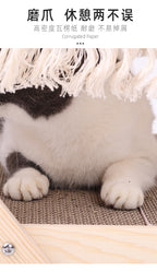 Cat Bed Cat Scratching Board Two-layer Camp Bed All-season Pet Cat Sofa Wooden Camp Bed Cat Bed Pet Supplies