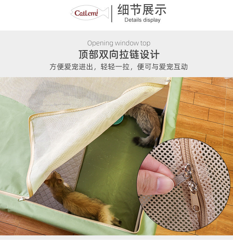 Pet Tent Breathable Cat Delivery Room Dog House Cat House Cat Delivery Box Enclosed Outdoor Folding Pet Cat Supplies