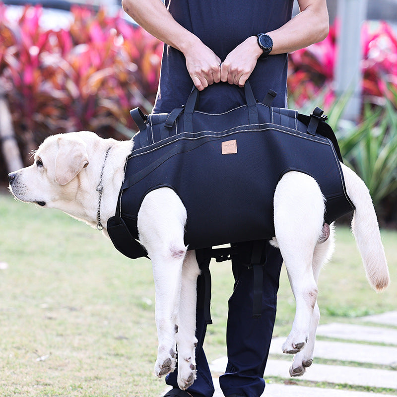 Pet Dog Backpack Multifunctional Double Shoulder Bag Pet Auxiliary Harness Outdoor Walking Aid Stretcher for Disabled Large Dogs