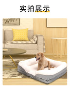 Amazon Hot Sale Autumn and Winter Memory Foam Dog Bed Dog Neck Protector Sofa Bed Detachable Washable Pet Bed