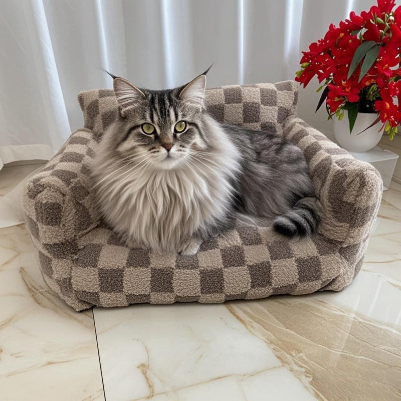 New Pet Sofa Pet Supplies Nest Amazon Hot-Selling Pet Cat Dog Nest Four Seasons Warm Plush Pet Nest