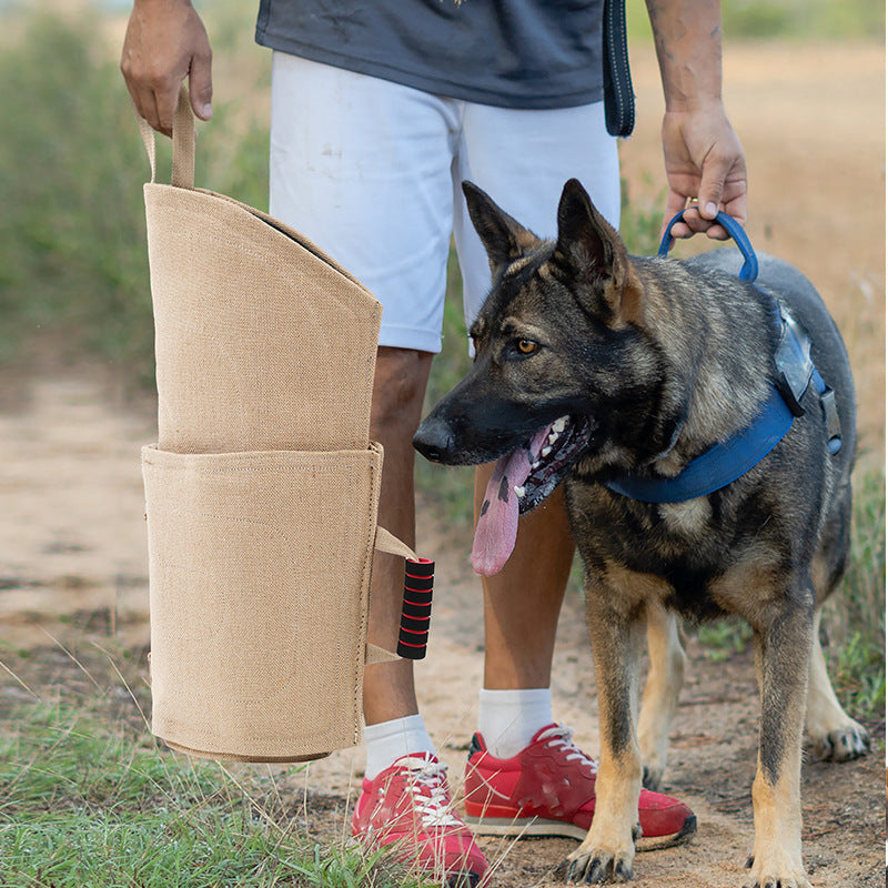 Pet Dog Training Anti-Bite Gloves, Thickened Dog Bite Protection, Trainer Anti-Snap, Anti-Tear, with Handle, Detachable Sleeves