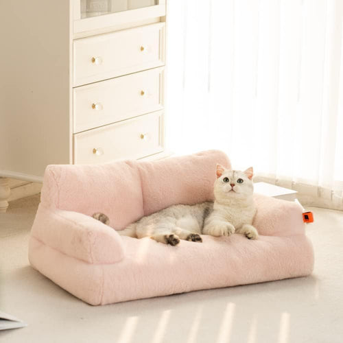 Amazon Hot-Selling Pet Sofa Small Rabbit Fur Removable Washable Dog Sofa Bed Mat Cat Bed Dog Bed Sofa Bed Sleeping Pad