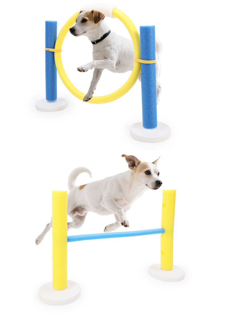 Dog Tunnel Training Equipment Dog Jumping Hoop Agility Training Toy Set Foldable Indoor Pet Tunnel Play