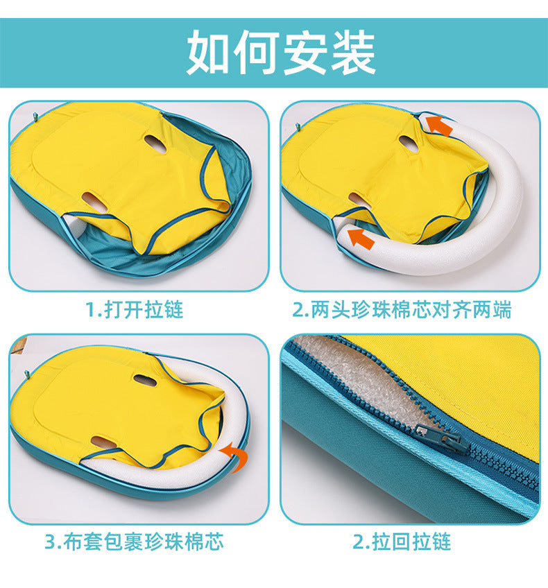 Pet Pearl Cotton Floating Platform Water Round Swimming Pool Anti-Drowning Floating Mat Dog Floating Row Water Play Entertainment Floating Board