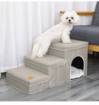 Amazon Cross-Border New Pet Stairs Steps Cat Dog Climbing Foldable Collapsible Dog Stairs Pet Supplies