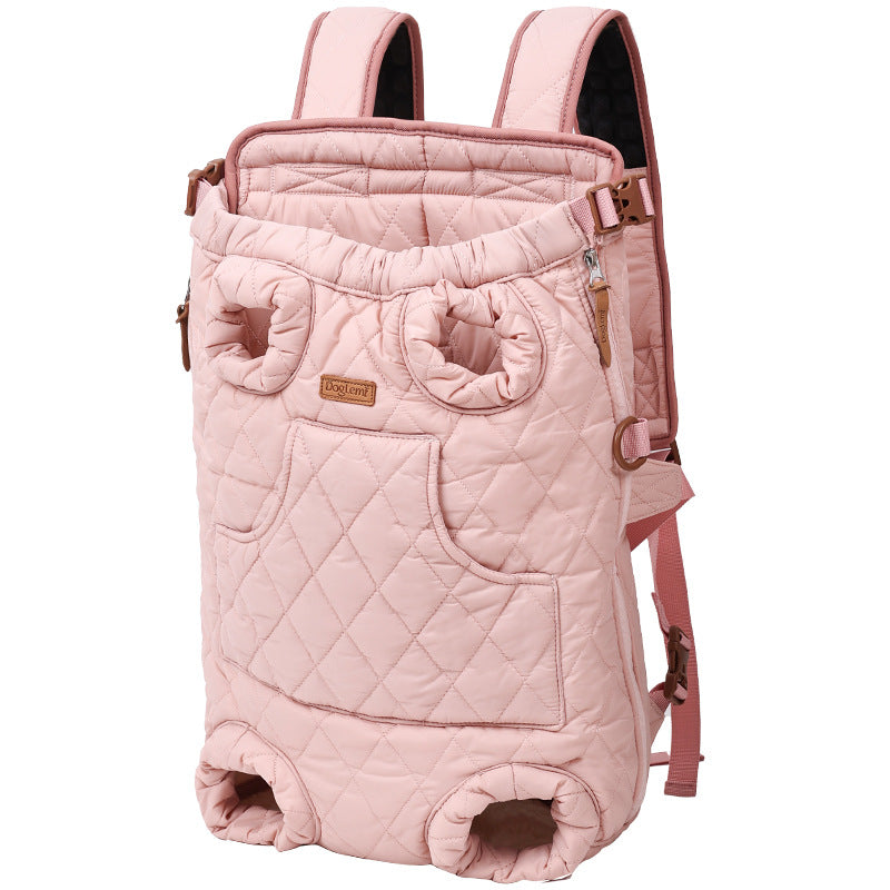 Dog Outdoor Backpack Winter Thickened Cotton Bag Pet Outdoor Portable Harness Chest Dual-use Backpack