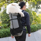 Portable Breathable Dog Backpack Scratch-Resistant Pet Bag Outdoor Pet Backpack Foldable Breathable Medium and Large Dog Bag