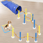 Dog Tunnel Training Equipment Dog Jumping Hoop Agility Training Toy Set Foldable Indoor Pet Tunnel Play