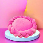 Amazon new DIY Hand-woven Cat House Dog House Creative Machine Washable6cm High-end Dog Bed Pet Nest with Coarse Velvet Surface