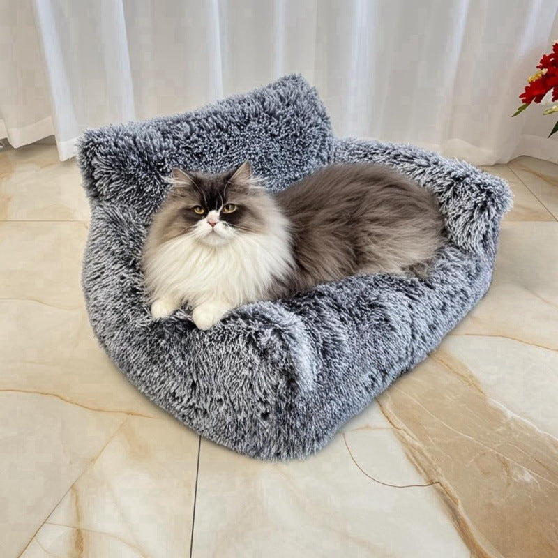 Cross-Border Hot Sale Dog House Cat House All-Season Universal Removable Washable Winter Cat House Warm Cat Sofa Pet House Mat Cat Bed