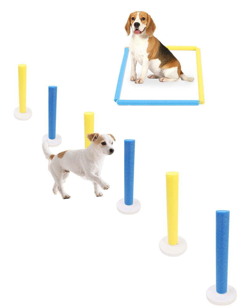 Dog Tunnel Training Equipment Dog Jumping Hoop Agility Training Toy Set Foldable Indoor Pet Tunnel Play