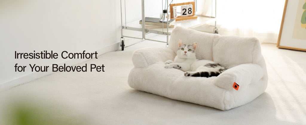 Amazon Hot-Selling Pet Sofa Small Rabbit Fur Removable Washable Dog Sofa Bed Mat Cat Bed Dog Bed Sofa Bed Sleeping Pad