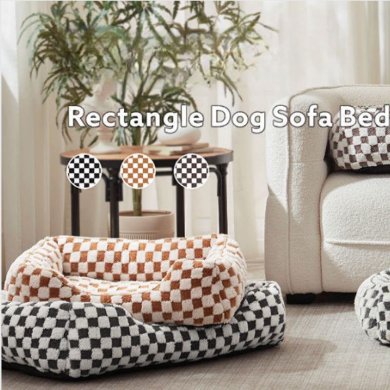 Shu Cotton Velvet Jacquard Fabric Soft Comfortable Pet Bed Deep Sleep Cat Bed Dog Bed Winter Warm Pet Mat