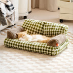Amazon Hot-Selling Pet Sofa Small Rabbit Fur Removable Washable Dog Sofa Bed Mat Cat Bed Dog Bed Sofa Bed Sleeping Pad