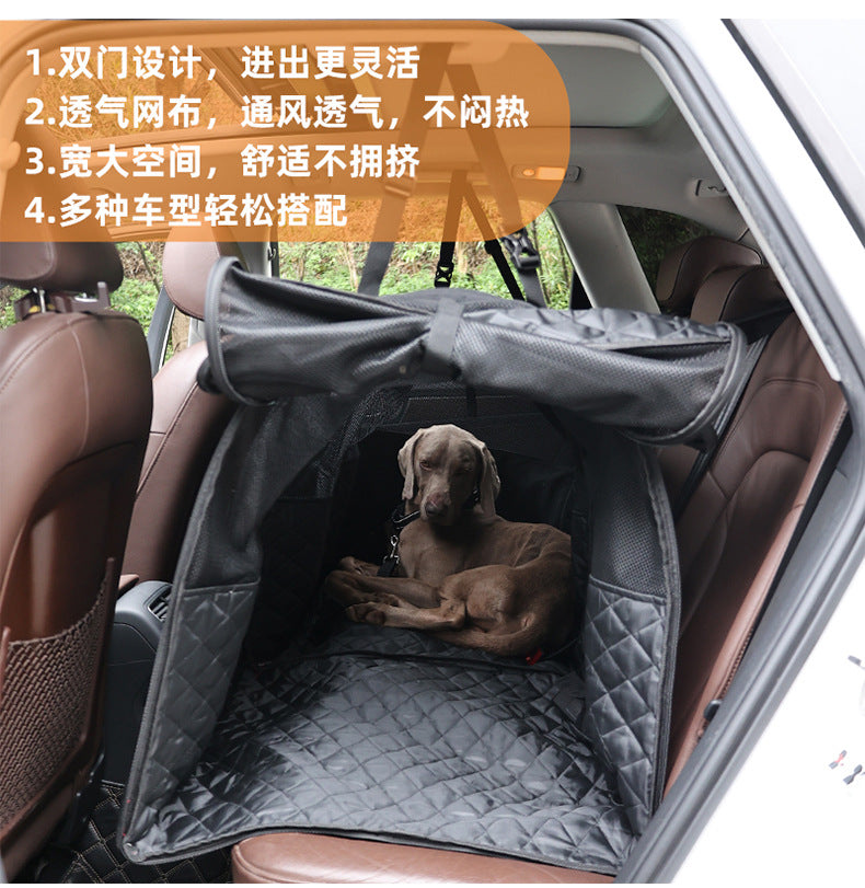 Adjustable Pet Bed Car-mounted Medium and Large Dog Tunnel Cage Portable Pet Anti-dirt Car Pet Supplies Dog