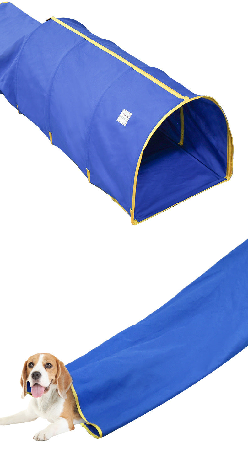 Dog Tunnel Training Equipment Dog Jumping Hoop Agility Training Toy Set Foldable Indoor Pet Tunnel Play