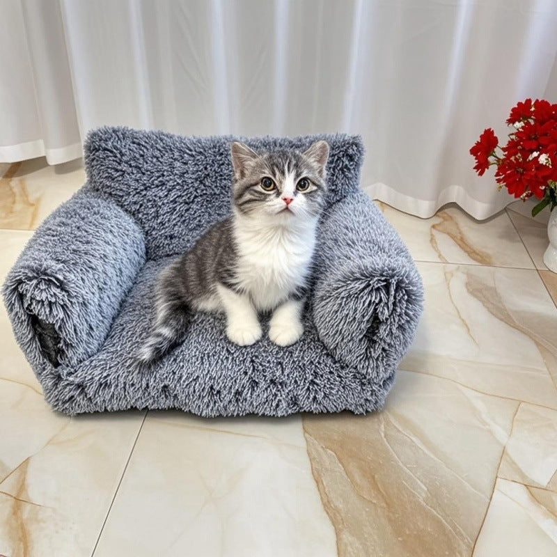 Cross-Border Hot Sale Dog House Cat House All-Season Universal Removable Washable Winter Cat House Warm Cat Sofa Pet House Mat Cat Bed