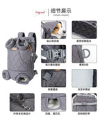 Dog Outdoor Backpack Winter Thickened Cotton Bag Pet Outdoor Portable Harness Chest Dual-use Backpack