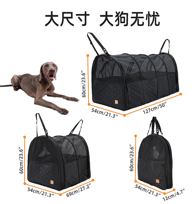 Adjustable Pet Bed Car-mounted Medium and Large Dog Tunnel Cage Portable Pet Anti-dirt Car Pet Supplies Dog