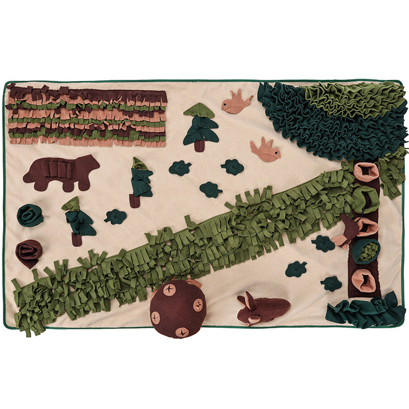 Cross-Border Pet Dog Sniffing Mat Dog Slow Feeder Mat Sniffing Mat Training Mat Pet Dog Large Forest Sniffing Mat