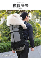 Portable Breathable Dog Backpack Scratch-Resistant Pet Bag Outdoor Pet Backpack Foldable Breathable Medium and Large Dog Bag