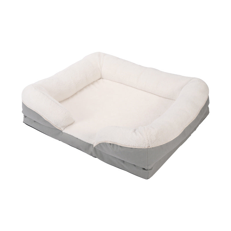 Amazon Hot Sale Autumn and Winter Memory Foam Dog Bed Dog Neck Protector Sofa Bed Detachable Washable Pet Bed