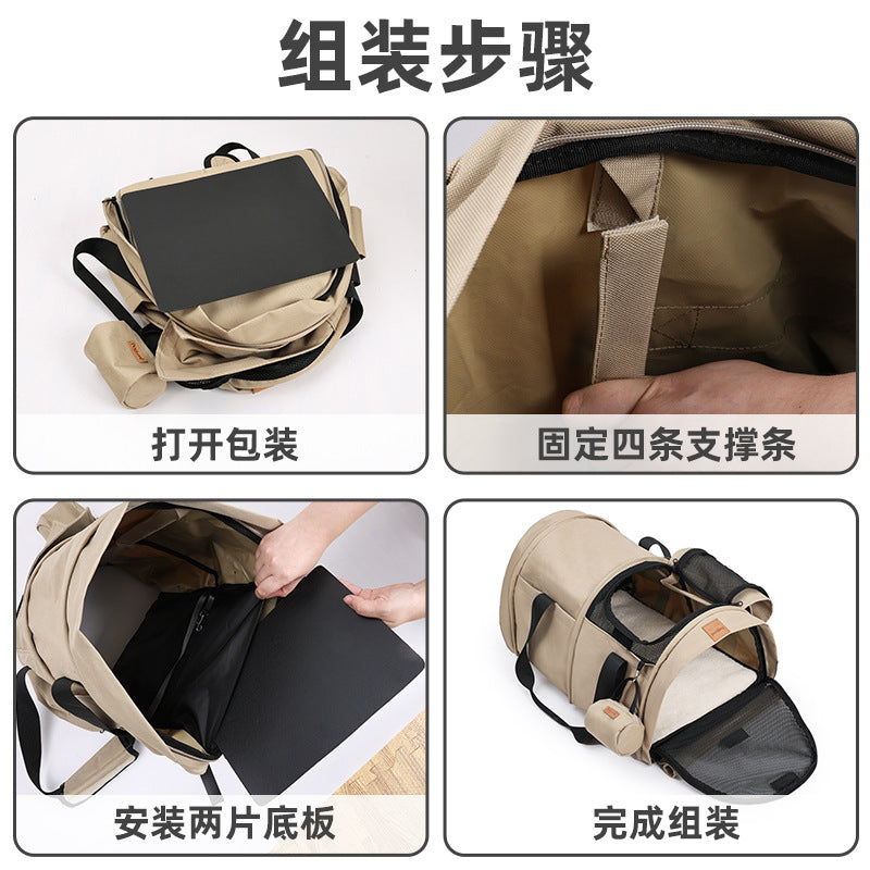Cat Carrier Portable Cat Backpack Breathable Expandable Multifunctional Pet Travel Bag Dog Cat Travel Pet Handbag