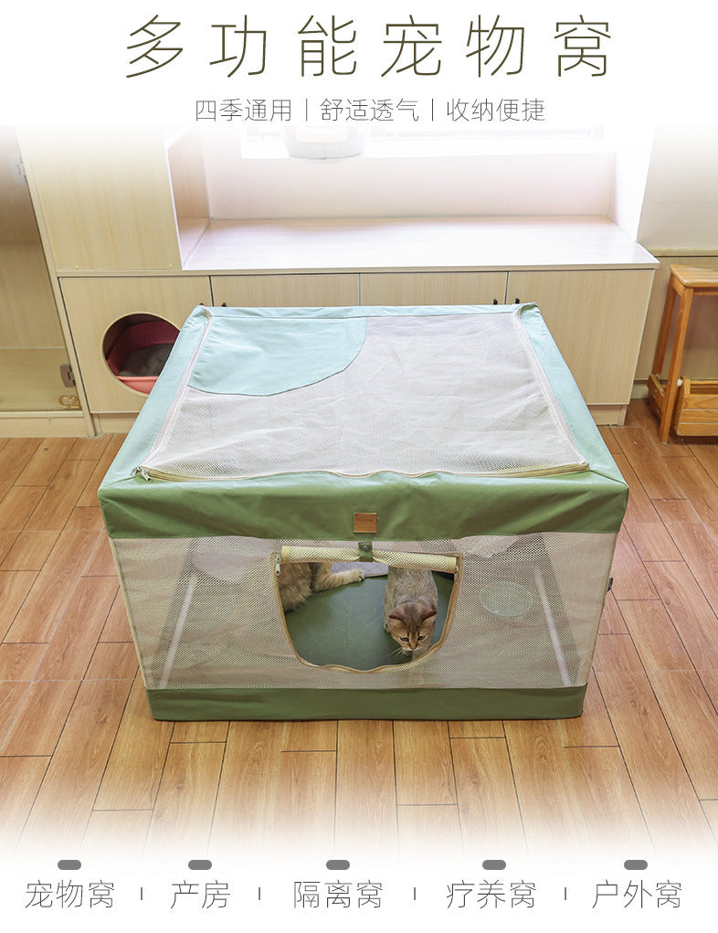 Pet Tent Breathable Cat Delivery Room Dog House Cat House Cat Delivery Box Enclosed Outdoor Folding Pet Cat Supplies