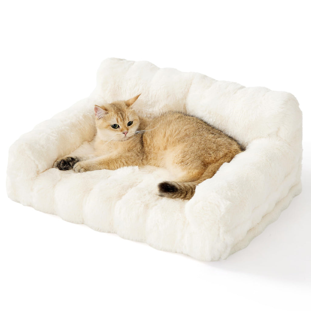 Amazon Hot-Selling Pet Sofa Small Rabbit Fur Removable Washable Dog Sofa Bed Mat Cat Bed Dog Bed Sofa Bed Sleeping Pad