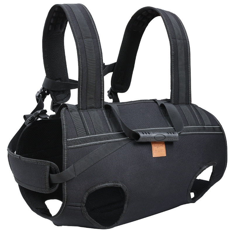 Pet Dog Backpack Multifunctional Double Shoulder Bag Pet Auxiliary Harness Outdoor Walking Aid Stretcher for Disabled Large Dogs