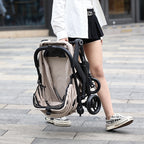 Cross-Border Pet Stroller Foldable with Safety Rope for Cats and Dogs Detachable Pet Stroller