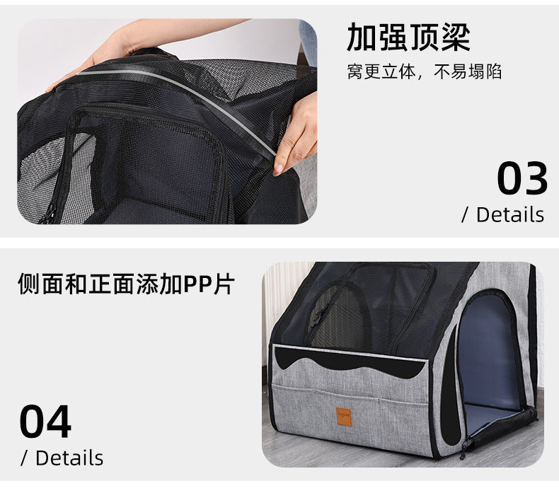 Pet Seat Cushion for Cats and Dogs, Mesh Pet Carrier, Dog Car Mat, Travel Car Breathable Car Bag