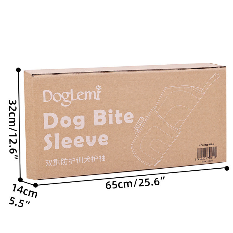 Pet Dog Training Anti-Bite Gloves, Thickened Dog Bite Protection, Trainer Anti-Snap, Anti-Tear, with Handle, Detachable Sleeves