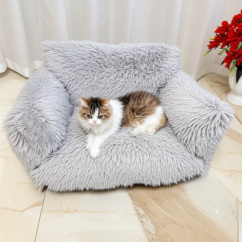 Cross-Border Hot Sale Dog House Cat House All-Season Universal Removable Washable Winter Cat House Warm Cat Sofa Pet House Mat Cat Bed